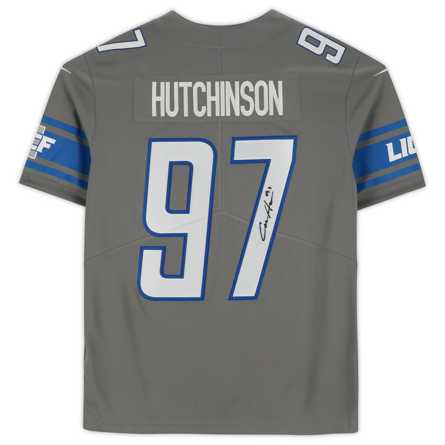 Aidan Hutchinson Signed Detroit Lions Silver Nike Limited Jersey (Fanatics)