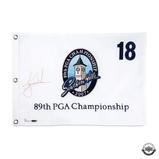 Tiger Woods Signed 2007 PGA Championship Pin Flag LE/500 (Upper Deck)