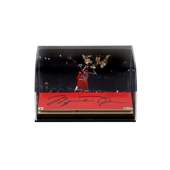 Michael Jordan Signed  Bulls '98 Celebration Photo With Game Used Floor (Upper Deck)