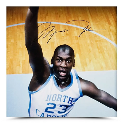 Signed Michael Jordan UNC Breaking Through (Upper Deck)