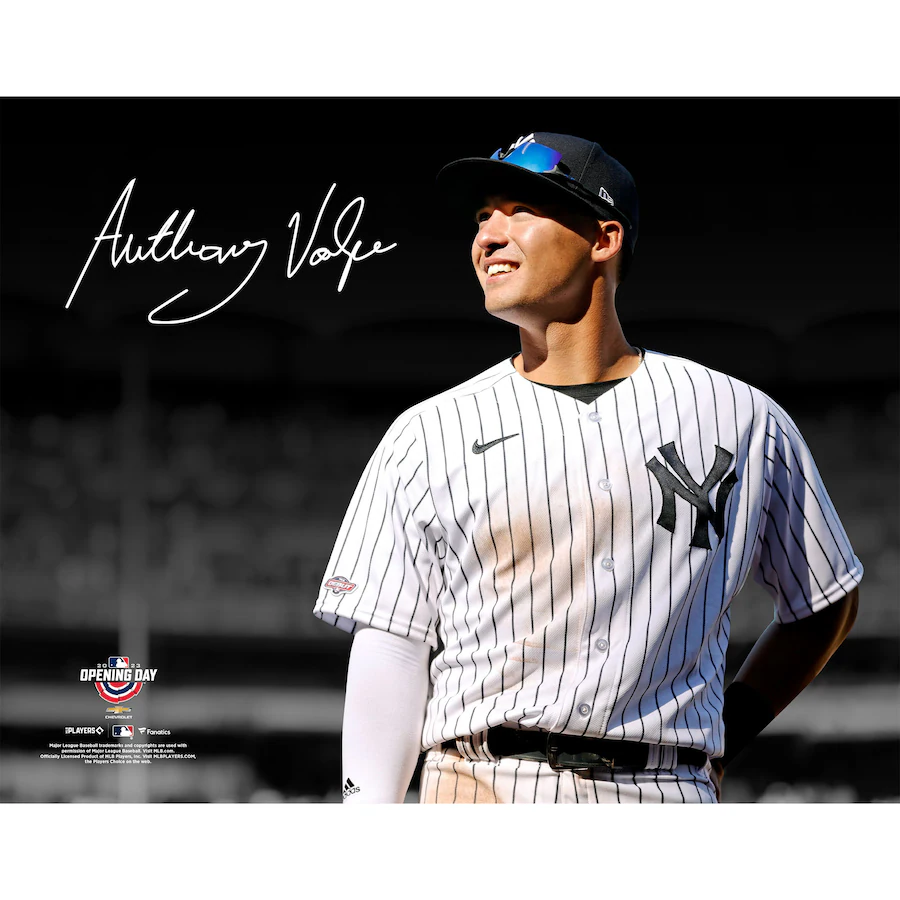 Anthony Volpe Signed New York Yankees  11" x 14" Opening Day Spotlight Photograph (Fanatics)