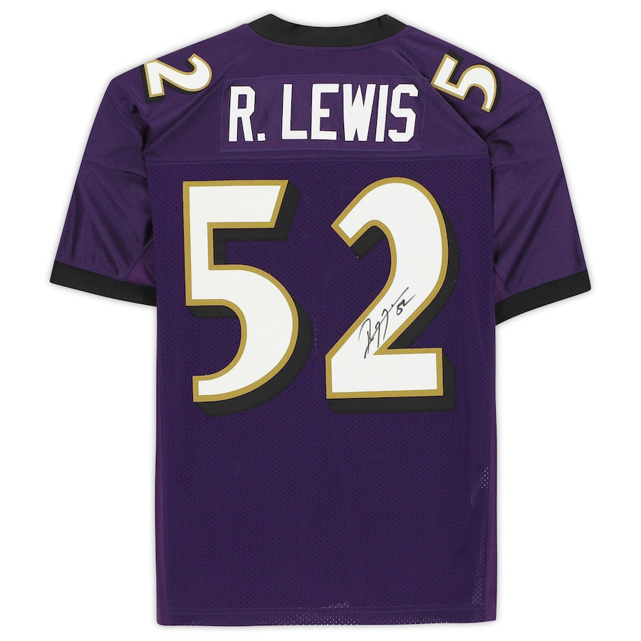 Ray Lewis Signed Baltimore Ravens Purple Mitchell & Ness Authentic Jersey (Fanatics)