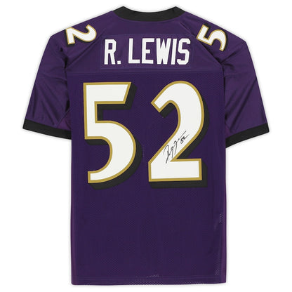 Ray Lewis Signed Baltimore Ravens Purple Mitchell & Ness Authentic Jersey (Fanatics)