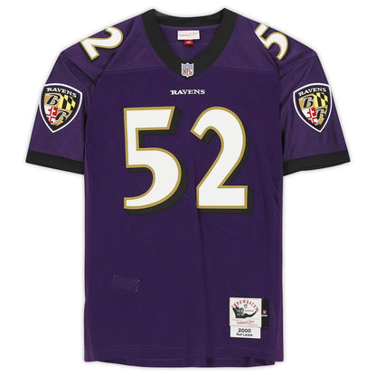 Ray Lewis Signed Baltimore Ravens Purple Mitchell & Ness Authentic Jersey (Fanatics)