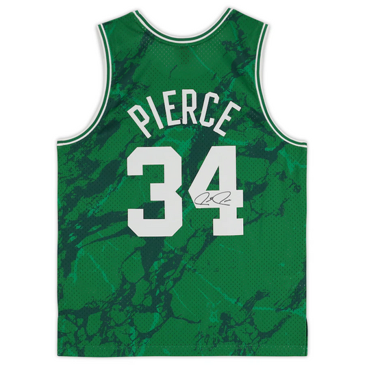 Paul Pierce  Signed Boston Celtics  Mitchell & Ness Kelly Green 2007-08 Marble Swingman Jersey (Fanatics)