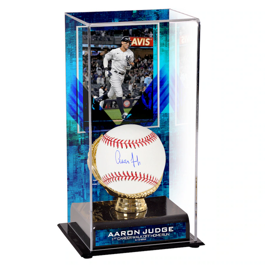 Aaron Judge Signed New York Yankees  Baseball and 1st Career Walk-Off Home Run Sublimated Display Case (Fanatics)