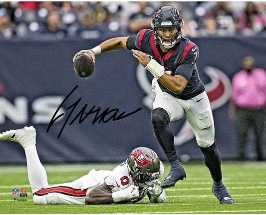 Pre-Order: C.J. Stroud Signed "Escape From Pocket" 8 x 10 Photograph - Houston Texans (Fanatics)