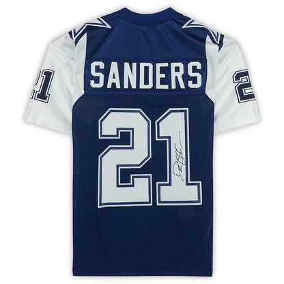 Deion Sanders Dallas Signed Cowboys Mitchell & Ness Navy Alternate Authentic Jersey (Fanatics)