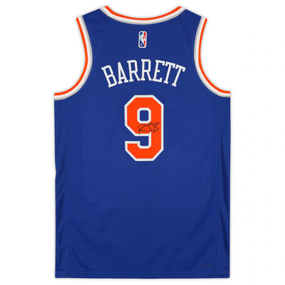 R.J. Barrett Blue Signed New York Knicks Nike Diamond Swingman Jersey (Fanatics)