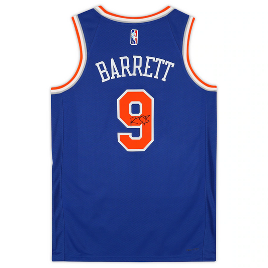 R.J. Barrett Blue Signed New York Knicks Nike Diamond Swingman Jersey (Fanatics)