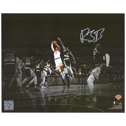 RJ Barrett  Signed New York Knicks  8" x 10" Game-Winning Shot vs. Boston Celtics Spotlight Photograph (Fanatics)