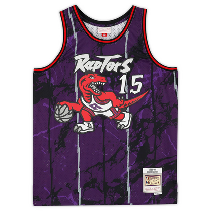 Vince Carter Signed Toronto Raptors Autographed Purple Marble Mitchell & Ness 1998-1999 Swingman Jersey (Fanatics)