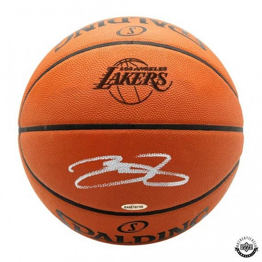 LeBron James Signed Official NBA Basketball with Los Angeles Lakers Logo (Upper Deck)