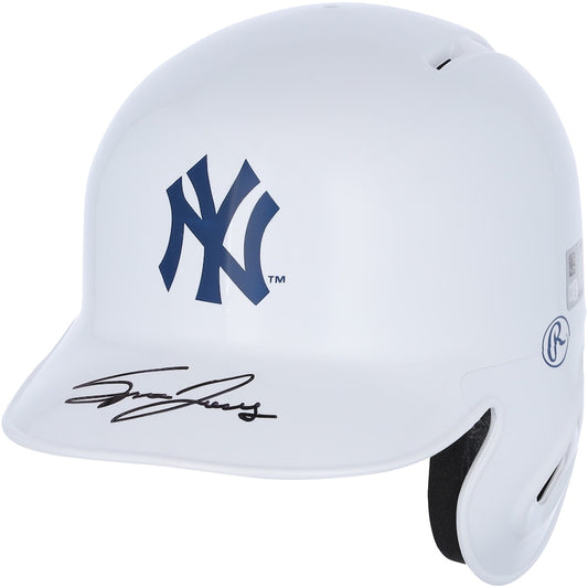 Spencer Jones Signed New York Yankees Alternate Chrome Rawlings Mini Batting Helmet - Fanatics Exclusive (Fanatics)