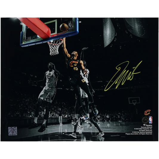 Donovan Mitchell Cleveland Cavaliers 11" x 14" Spotlight Layup Versus Philadelphia 76ers Photograph (Fanatics)