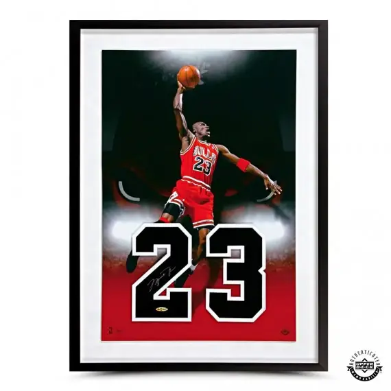 Michael Jordan Signed  Jersey Numbers "Bullseye" (Upper Deck)