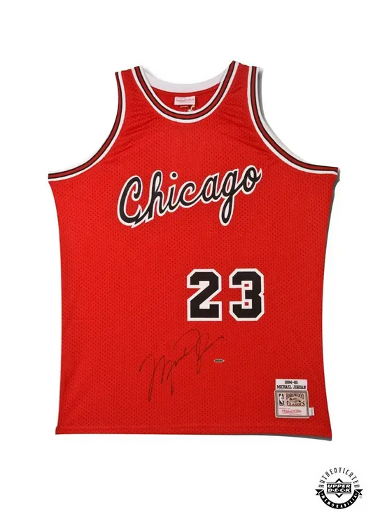 Michael Jordan Signed 1984-85 Chicago Bulls Rookie Jersey M&N (Upper Deck)