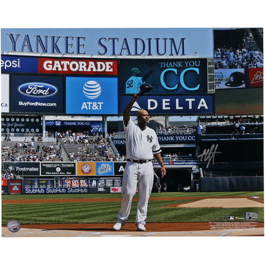 CC Sabathia Signed New York Yankees  16" x 20" Cap Tip Photograph (Fanatics)