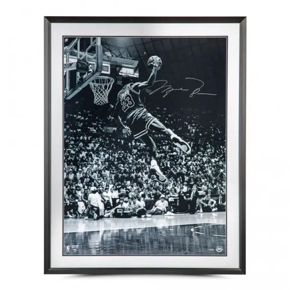 Michael Jordan Signed “Frozen in Time” Framed 30x40 (Upper Deck)