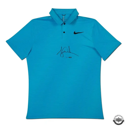 Tiger Woods Signed Nike Blue Fury Golf Shirt LE/25 (Upper Deck)