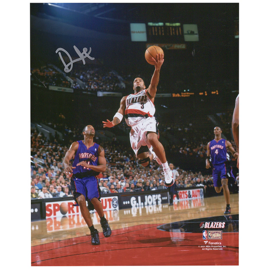 Damon Stoudamire  Signed Portland Trail Blazers  8" x 10" Lay Up vs. Toronto Raptors Photograph (Fanatics)