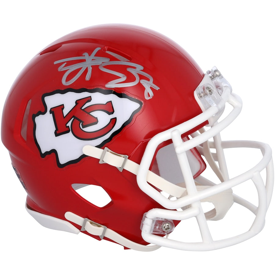 Travis Kelce Signed Kansas City Chiefs Riddell Speed Mini Helmet (Fana ...