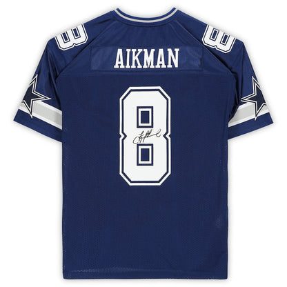 Troy Aikman Signed Dallas Cowboys Blue Alternate Mitchell & Ness Authentic Jersey (Fanatics)