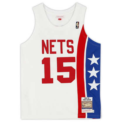Vince Carter Signed New Jersey Nets White, Red, and Blue Alternate Mitchell & Ness 2005-2006 Authentic Jersey (Fanatics)