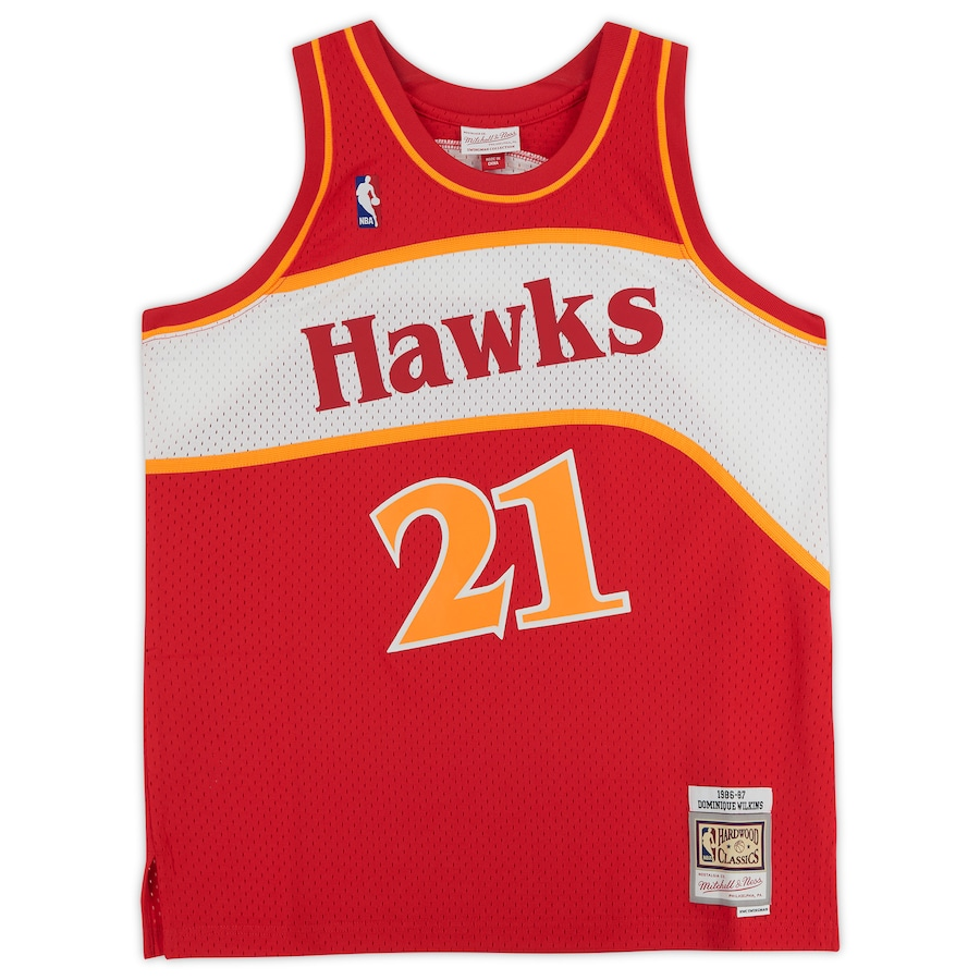 Dominique Wilkins Signed Red Atlanta Hawks  Mitchell & Ness 1986 Replica Jersey (Fanatics)