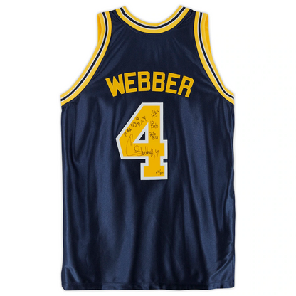 Chris Webber Navy Michigan Wolverines Signed Mitchell & Ness 1991-92 Authentic Jersey with Multiple Inscriptions - Limited Edition of 30 (Fanatics)