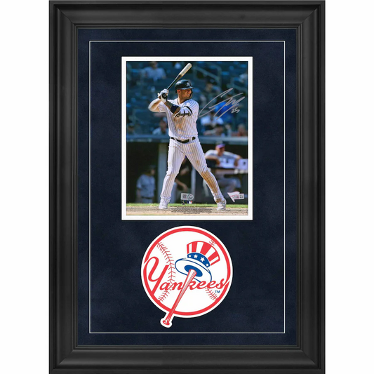 Gleyber Torres Signed New York Yankees Deluxe Framed 8" x 10" Hitting Photograph (Fanatics)