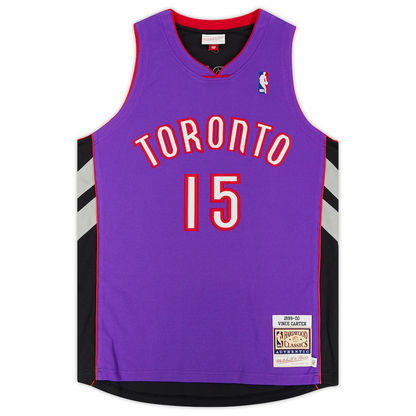 Vince Carter  Signed Purple Toronto Raptors  Mitchell & Ness 1999-00 Authentic Jersey (Fanatics)