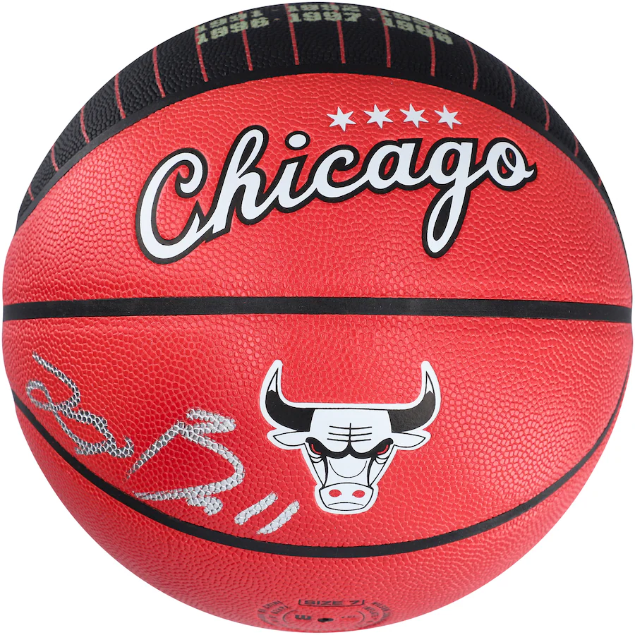 Lonzo Ball Signed Chicago Bulls  Wilson City Edition Collectors Basketball (Fanatics)