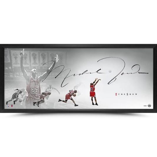 Michael Jordan Signed The Show "Last Shot" Print - Framed (Upper Deck)