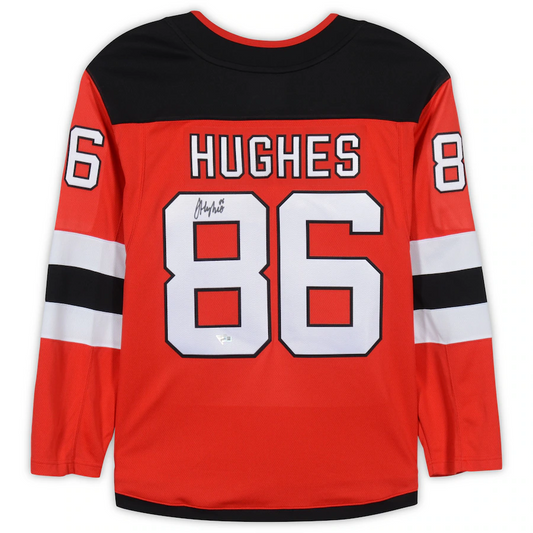 Jack Hughes Signed New Jersey Devils Red Fanatics Breakaway (Fanatics)
