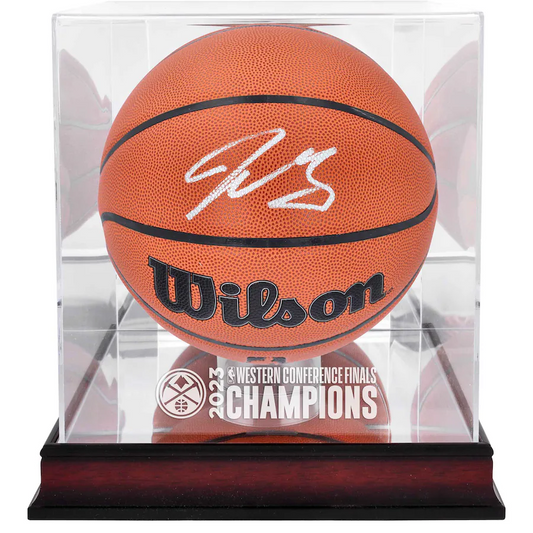 Jamal Murray Signed Denver Nuggets 2023 Western Conference Champions  Wilson Authentic Series Indoor/Outdoor Basketball with Mahogany Display Case (Fanatics)