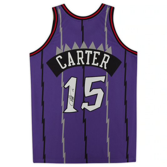 Vince Carter Signed Toronto Raptors  Purple 1998 Mitchell & Ness Authentic Jersey (Fanatics)