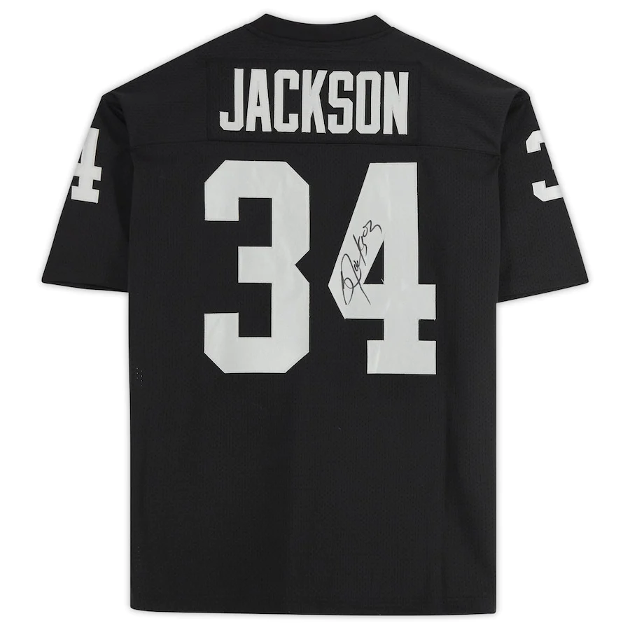 Bo Jackson Signed LA Raiders Black Mitchell & Ness Authentic Jersey (Fanatics)