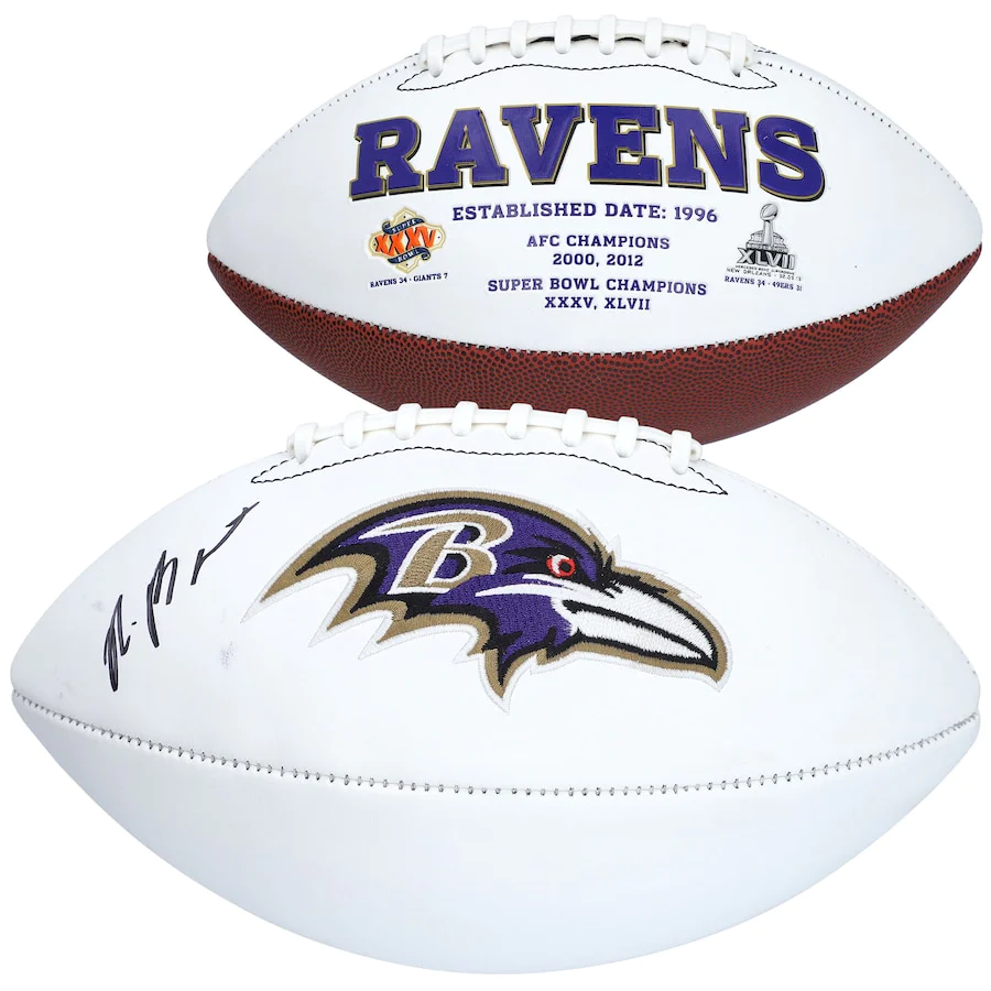 Rashod Bateman Signed Baltimore Ravens White Panel Football (Fanatics)