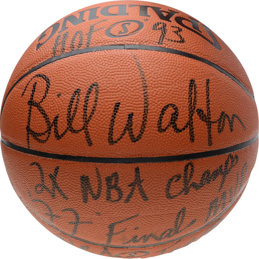 Bill Walton Signed Portland Trail Blazers Spalding Indoor/Outdoor Basketball with Multiple Inscriptions (Fanatics)
