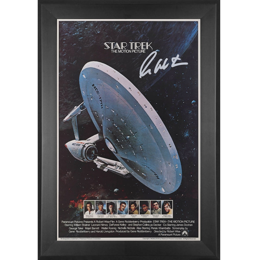 William Shatner Star Trek: The Motion Picture Autographed 11" x 17" Movie Poster - Framed (Fanatics)