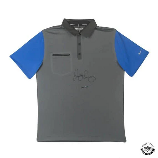 Rory McIlroy Signed Grey, Cobalt, and Silver Nike Golf Shirt LE/10 (Upper Deck)