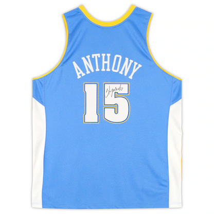 Carmelo Anthony Signed Denver Nuggets  Light Blue Mitchell & Ness 2003-2004 Authentic  Jersey (Fanatics)