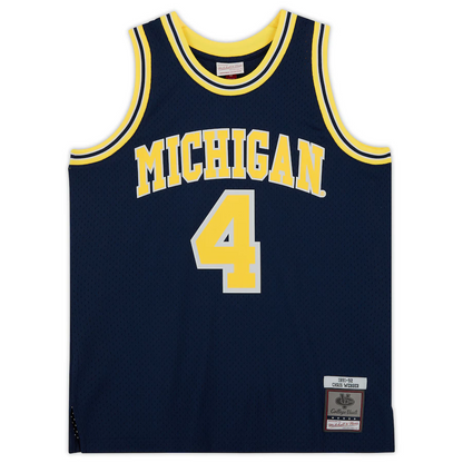 Chris Webber Michigan Wolverines Signed Navy 1991-92 Mitchell & Ness Swingman Jersey  (Fanatics)