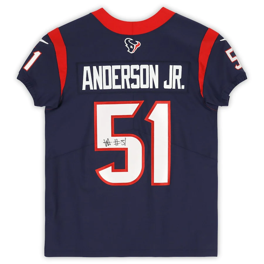 Will Anderson Jr. Houston Signed Texans Navy Nike Elite Jersey (Fanatics)