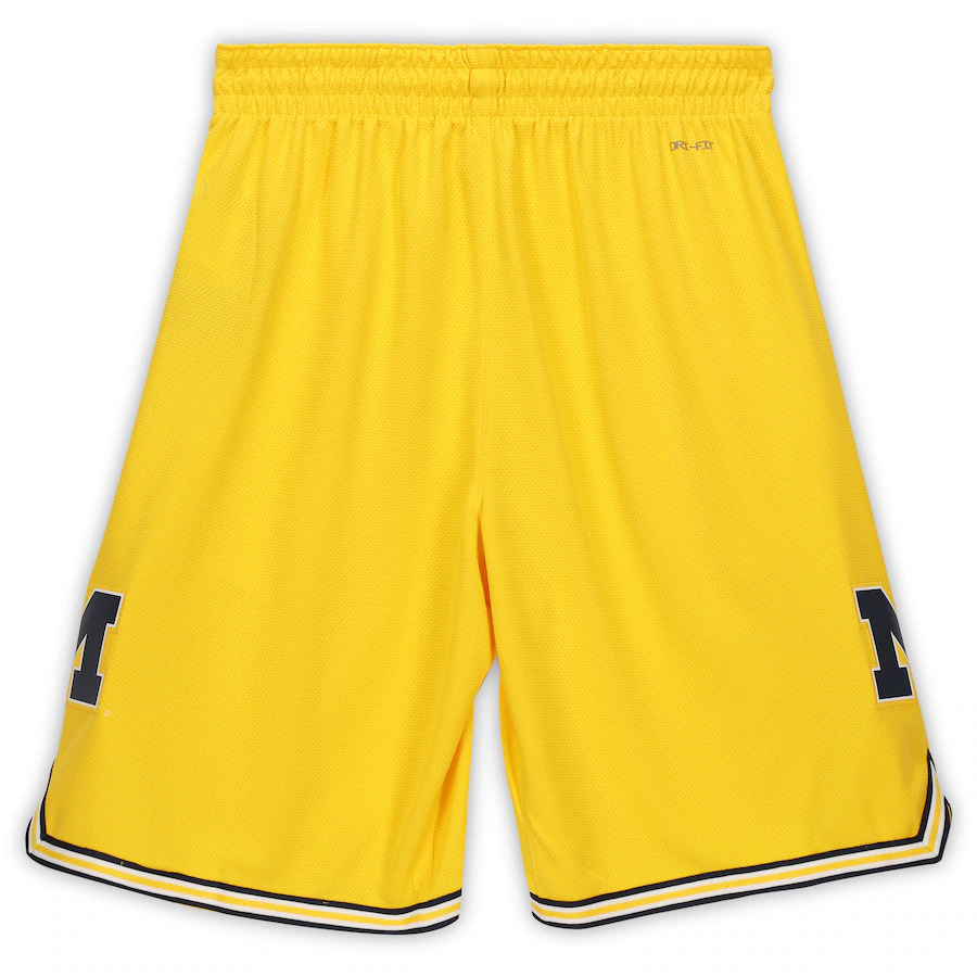 Chris Webber Michigan Wolverines Signed Jordan Brand Maize Replica Basketball Shorts(Fanatics)