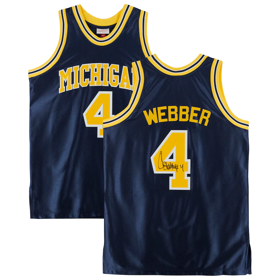Chris Webber Navy Michigan Wolverines Signed Mitchell & Ness 1991-92 Authentic Jersey (Fanatics)