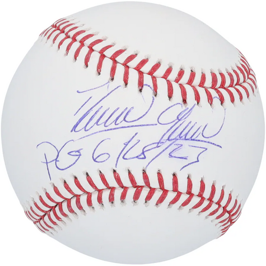 Domingo German Signed New York Yankees  Baseball with "P.G. 6/28/23" Inscription (Fanatics)