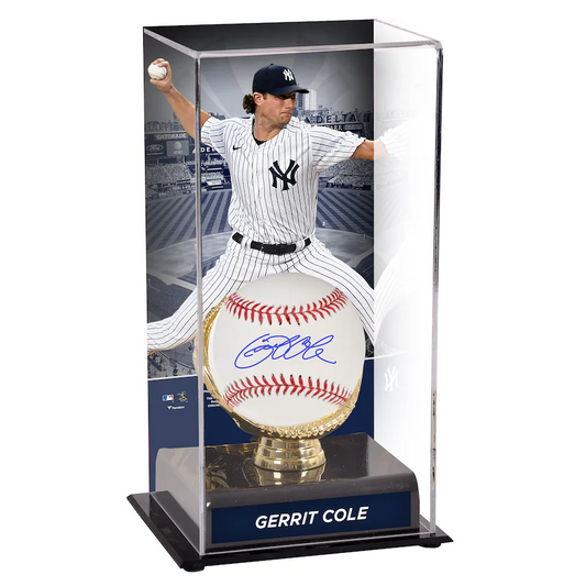 Gerrit Cole Signed New York Yankees Baseball and Gold Glove Display Case with Image(Fanatics)