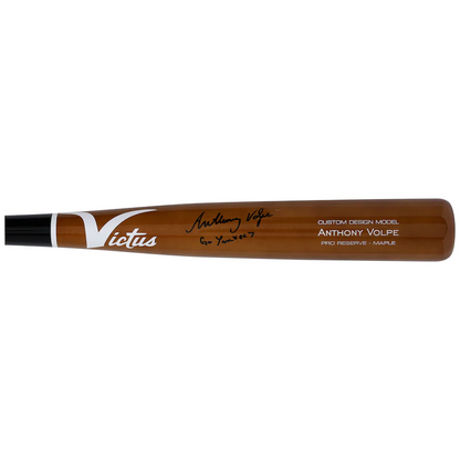 Anthony Volpe Signed New York Yankees  Victus Game Model Bat with "Go Yankees" Inscription (Fanatics)